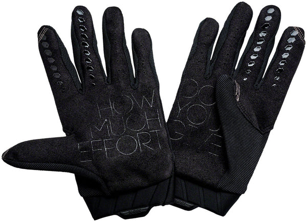 100% Geomatic Gloves - Black/Charcoal Full Finger Mens Small