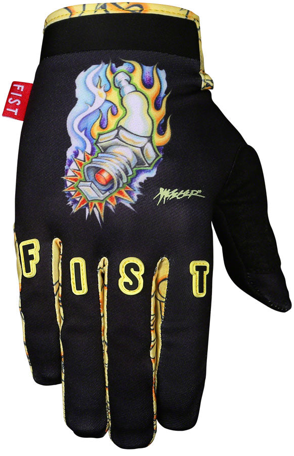 Fist Handwear Mike Metzger Flaming Plug Glove - Multi-Color Full Finger Small