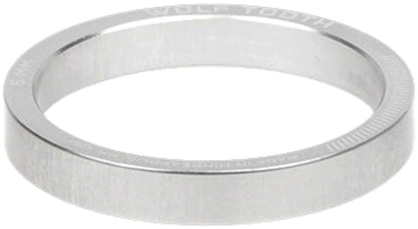 Wolf Tooth Precision Headset Stack Spacer - 5mm Raw Silver 1 pc.