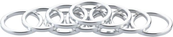 Problem Solvers Headset Stack Spacer - 25.4 3mm Aluminum Silver Bag of 10