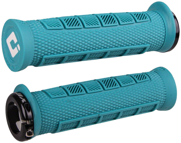 ODI Elite Pro V2.1 Grips - Turquoise/Black Lock-On