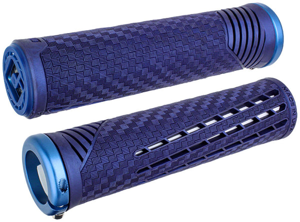 ODI CF V2.1 Grips - Blue Lock-On