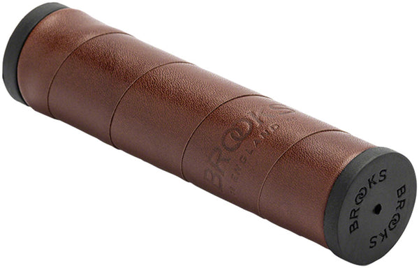 Brooks Willow Leather Grips - Black 130/130mm