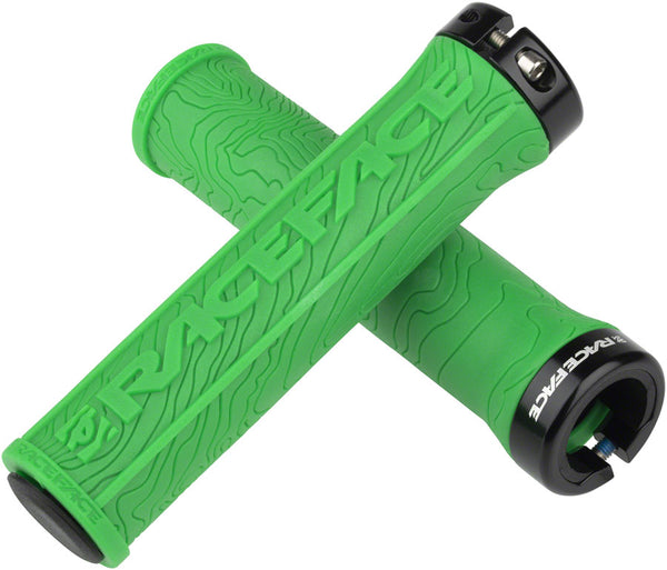 RaceFace Half Nelson Grips - Green Lock-On