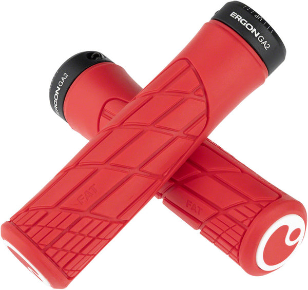 Ergon GA2 Fat Grips - Risky Red Lock-On