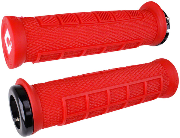 ODI Elite Pro Grips - Burnt Red Black Lock-On