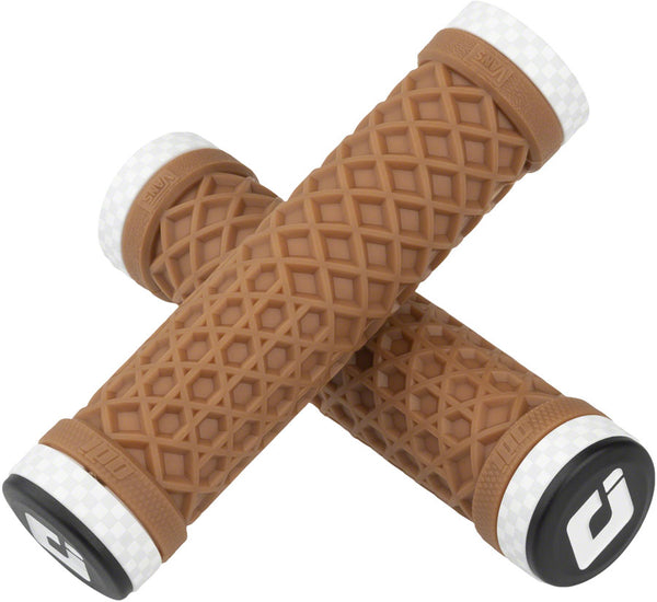 ODI Vans Lock-On Grips - Gum/White Checkerboard