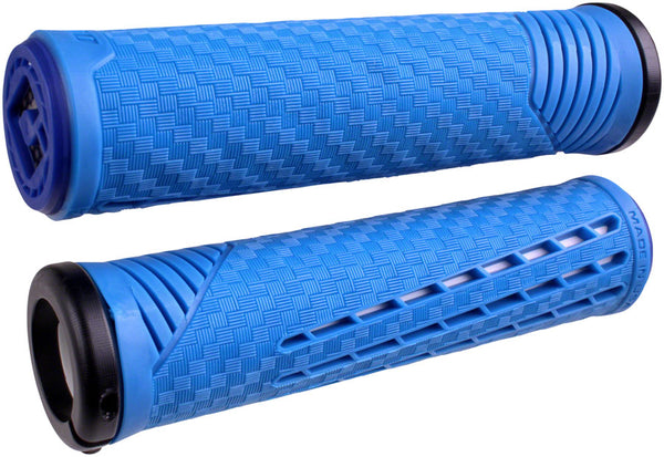 ODI CF Grips - Lock-On Blue/White