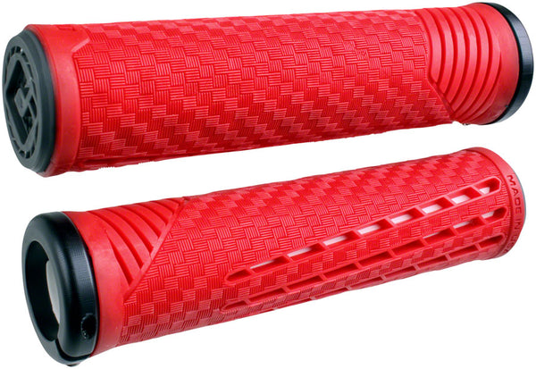 ODI CF Grips - Lock-On Red/White