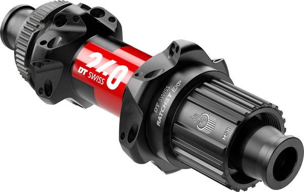DT Swiss 240 EXP Rear Hub - 12 x 142mm Center-Lock Micro Spline BLK/Red 24H 36pt Straight Pull