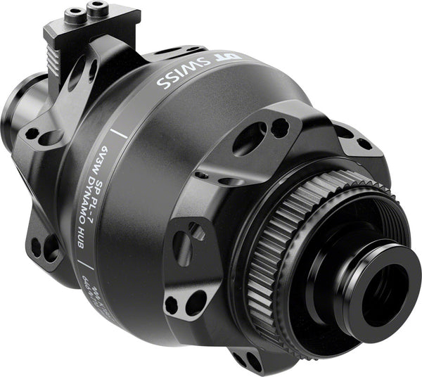 DT Swiss 350 Front Hub - 12 x 100mm Center-Lock BLK 24H Dynamo Shutter 35P Straight Pull