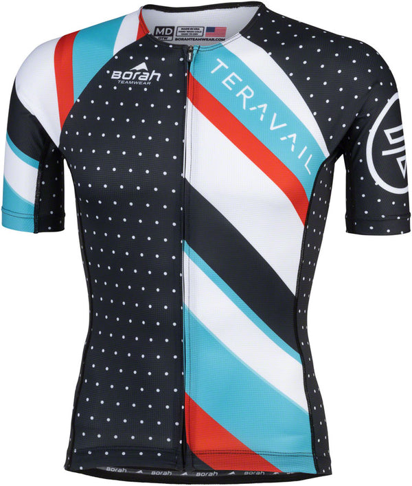 Teravail Waypoint Mens Jersey - Black White Blue Red Large