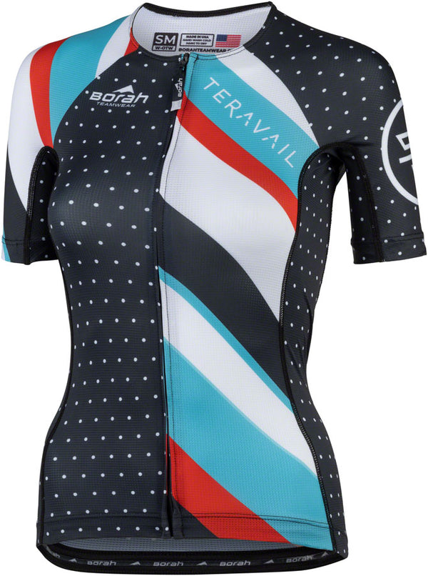 Teravail Waypoint Womens Jersey - Black White Blue Red Medium