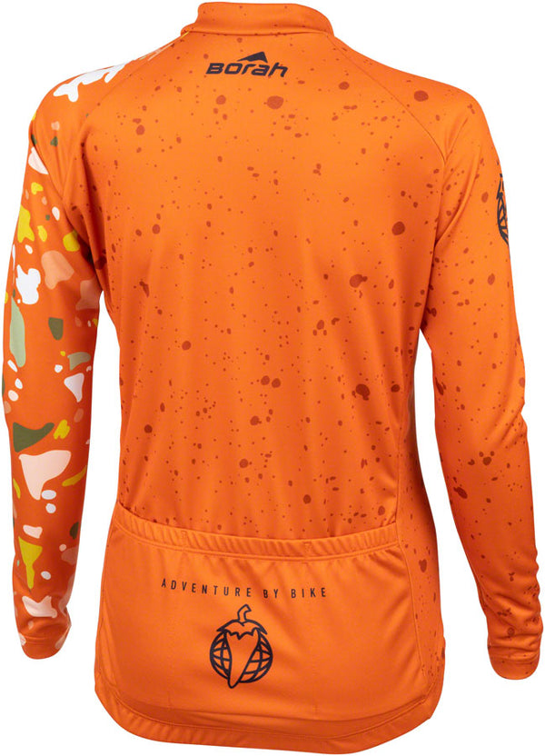 Salsa Womens Terrazzo Long Sleeve Jersey - 3X-Large Orange