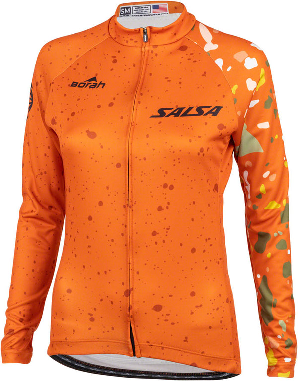 Salsa Womens Terrazzo Long Sleeve Jersey - 3X-Large Orange