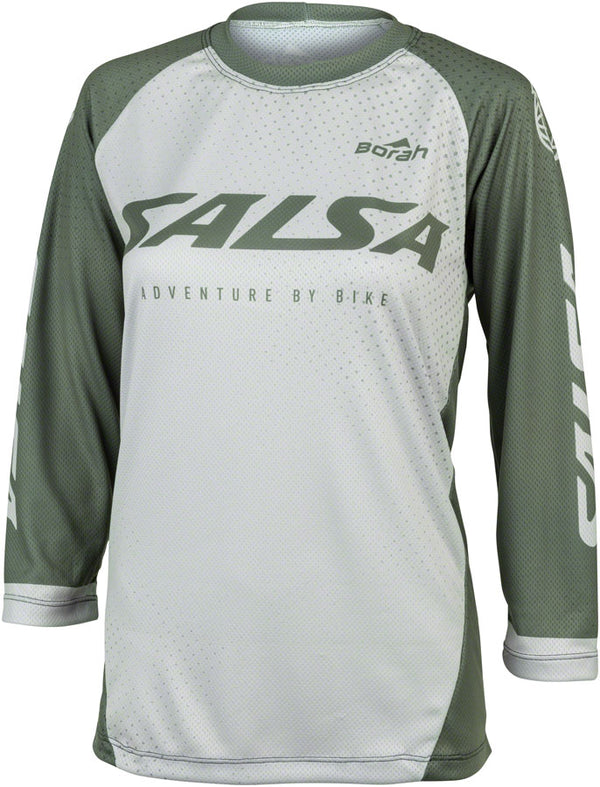 Salsa Womens Fleet 3/4 MTB Jersey - X-Large Green White