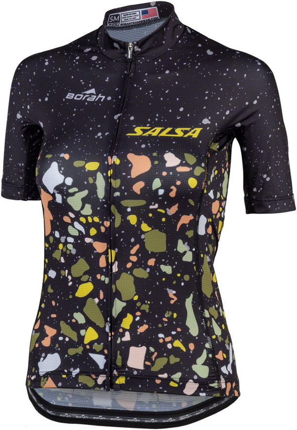 Salsa Womens Terrazzo Aero Jersey - Large Black