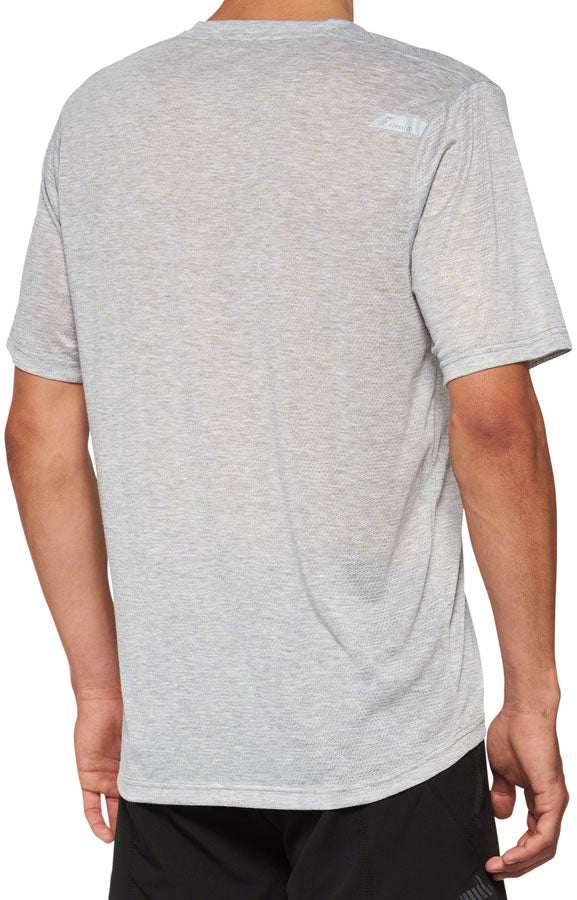 100% Airmatic Mesh Jersey - Gray Short Sleeve Medium