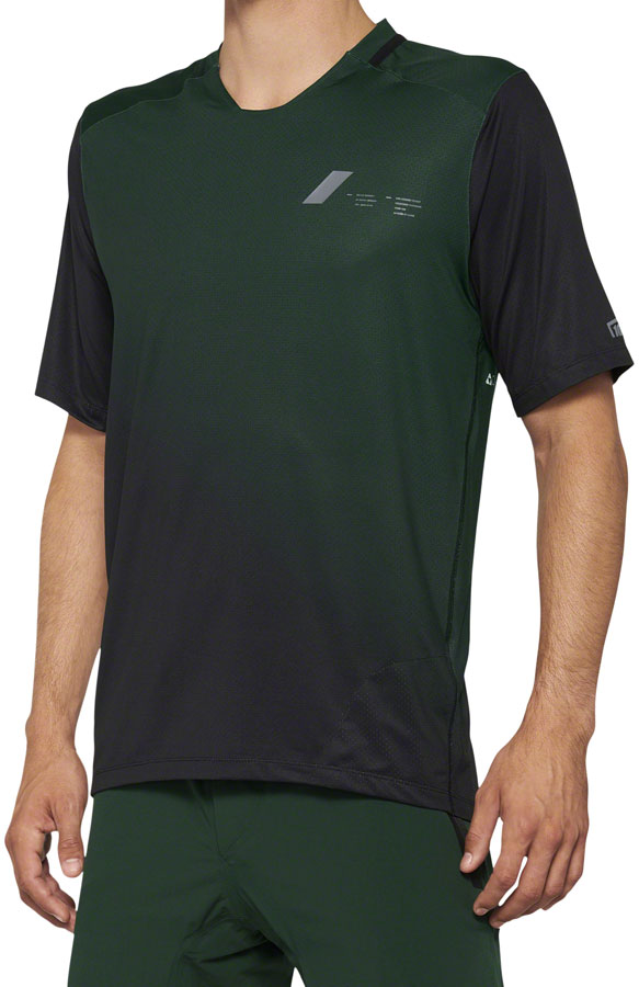 100% Celium Jersey - Green/Black Short Sleeve Mens Small