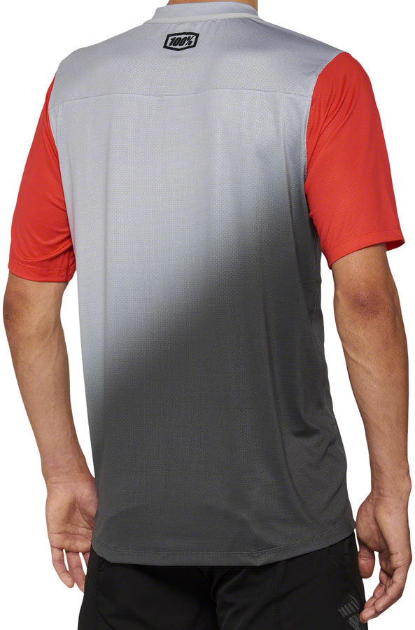 100% Celium Jersey - Gray/Red Short Sleeve Mens X-Large