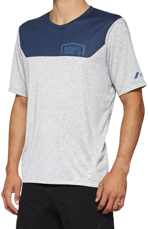 100% Airmatic Jersey - Gray/Midnight Short Sleeve Mens Small