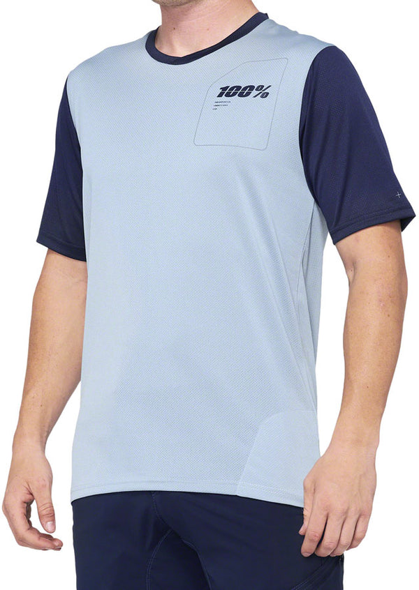 100% Ridecamp Jersey - Blue/Navy Short Sleeve Mens Medium