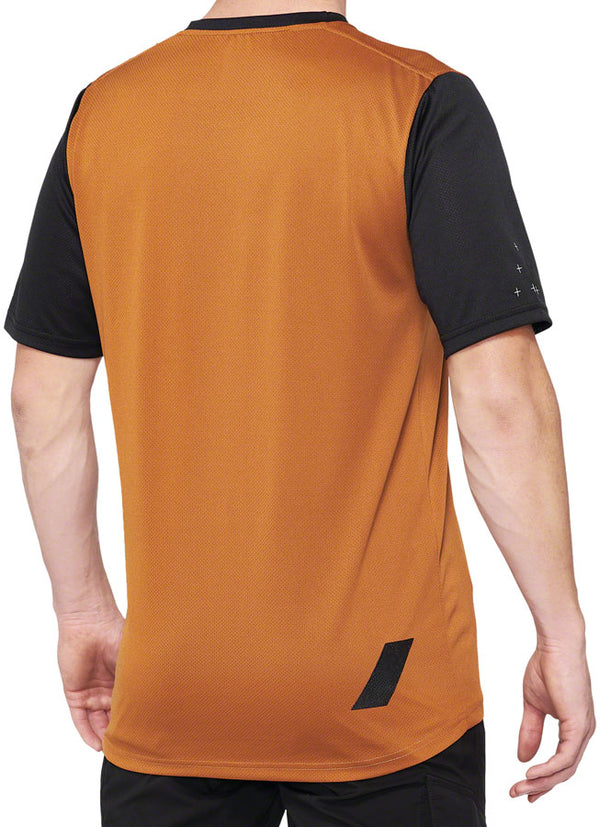 100% Ridecamp Jersey - Terracotta/Black Short Sleeve Mens X-Large