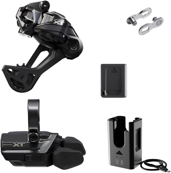 Shimano Deore XT M8250 Di2 Wireless Upgrade Kit - M8250-SGS Rear Derailleur M8250-R Shifter Battery Charger Quick Link