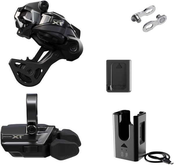Shimano Deore XT M8250 Di2 Wireless Upgrade Kit - M8250-GS Rear Derailleur M8250-R Shifter Battery Charger Quick Link