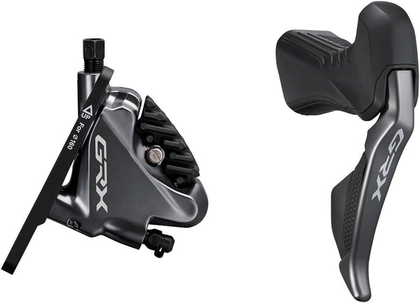 Shimano GRX ST-RX815 11-Speed Di2 Right Drop-Bar Shifter/Hydraulic Brake Lever BR-RX810 Flat Mount Caliper Pre-Bled 1700mm Hose