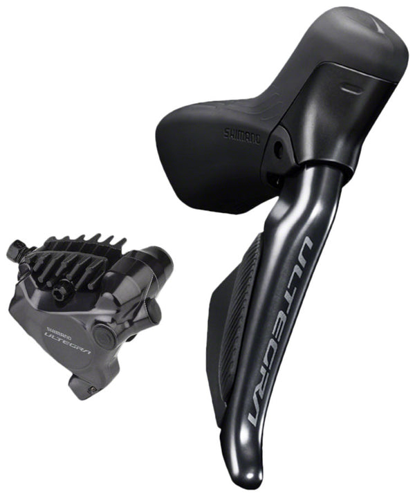 Shimano Ultegra ST-R8170D Di2 Shift/Brake Lever BR-R8170 Hydraulic Disc Brake Caliper - Right/Rear 12-Speed Flat Mount BLK