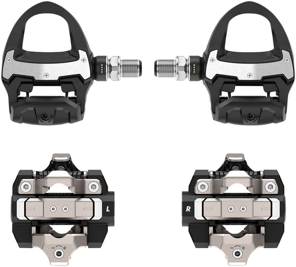 Garmin Rally RS/XC210 Power Meter Pedals Bundle - Clipless Composite/Alloy 9/16" BLK Pair Dual-Sensing Shimano SPD-SL/SPD