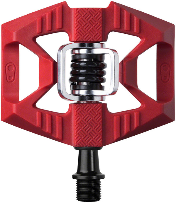 Crankbrothers Double Shot 1 Pedals - Single Side Clipless Platform Composite 9/16" Red
