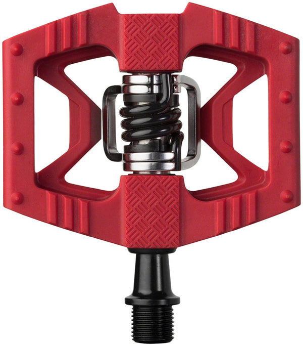 Crankbrothers Double Shot 1 Pedals - Single Side Clipless Platform Composite 9/16" Red