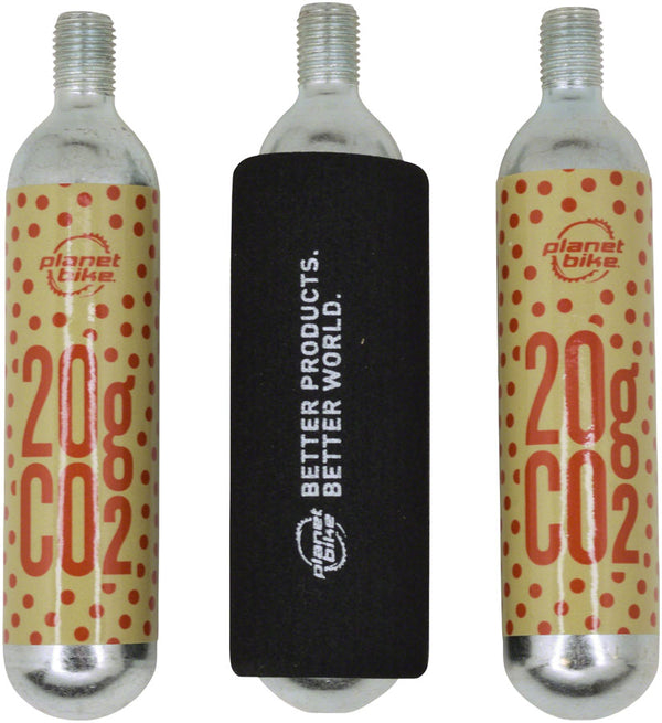 Planet Bike 20g Threaded CO2 Cartridge - 3 pack