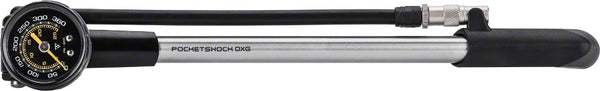 Topeak Pocket Shock DXG XL Shock Pump Analog SV 360psi 12` Aluminum Silver