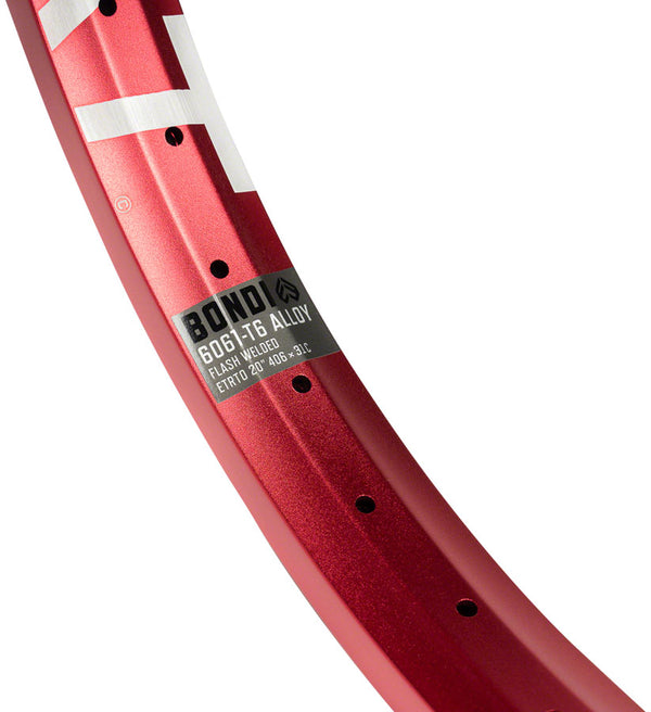 Eclat Bondi Rim - 20" 36H Sandblast Red