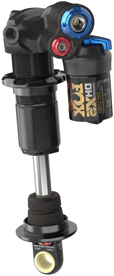 FOX DHX2 Factory Rear Shock - Trunnion Metric 185 x 55 mm 2-Position Lever Hard Chromoly Damper Shaft