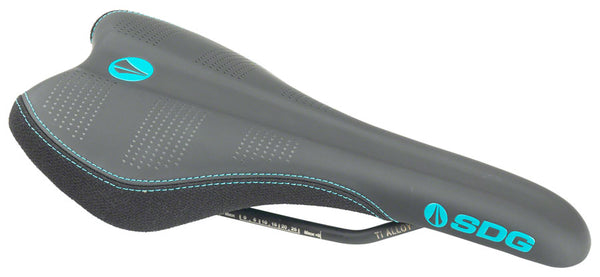 SDG Radar Saddle - Titanium Alloy Black/Turquoise