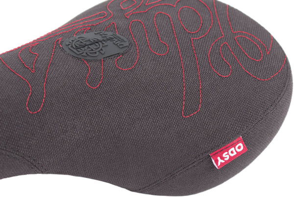 Odyssey Big Stitch BMX Seat - Pivotal Black/Red Fat
