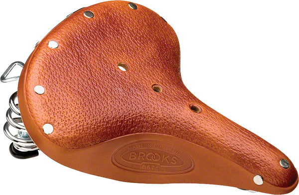 Brooks B67 Saddle - Steel Honey Womens