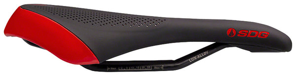 SDG Allure V2 Saddle - Lux-Alloy Black/Red