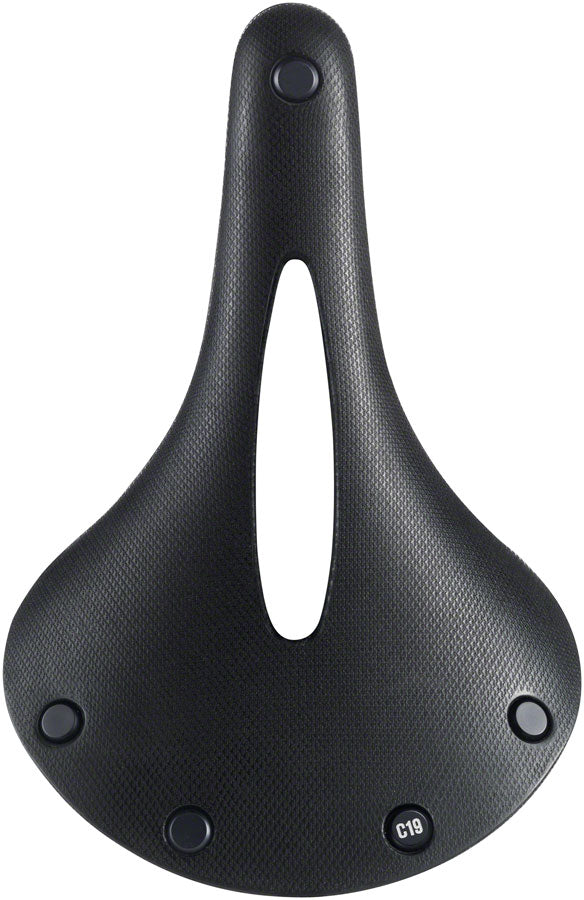 Brooks C19 Carved All Weather Saddle - Steel Black Mens