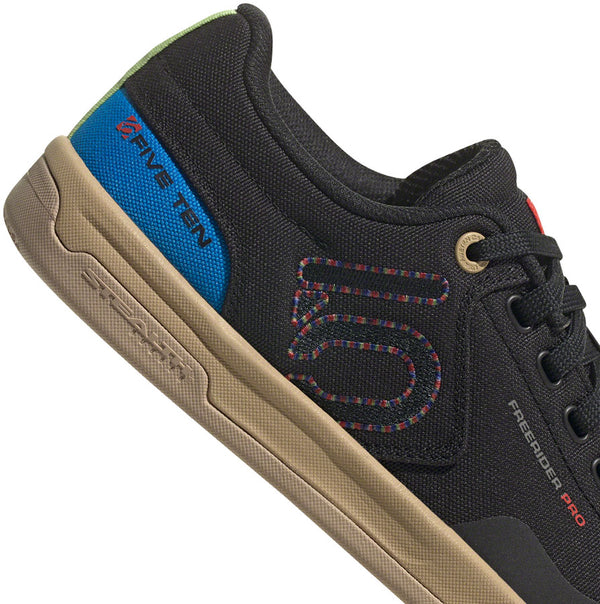 Five Ten Freerider Pro Canvas Flat Shoes - Men's Core BLK/Carbon/Pulse Lime 10.5