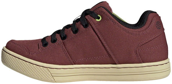 Five Ten Freerider Canvas Flat Shoes - Womens Quiet Crimson/Core BLK/Pulse Lime 7