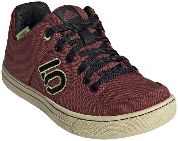 Five Ten Freerider Canvas Flat Shoes - Women's Quiet Crimson/Core BLK/Pulse Lime 9.5