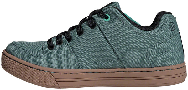 Five Ten Freerider Canvas Flat Shoes - Women's Hazy Emerald/Core BLK/Acid Mint 10.5