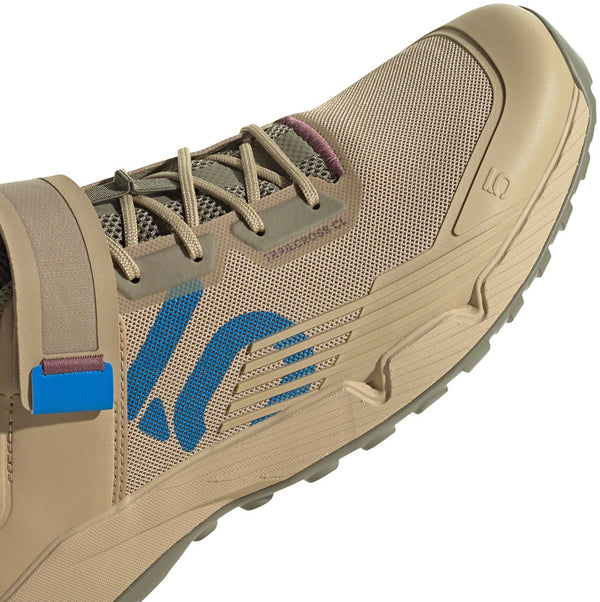 Five Ten Trailcross Mountain Clipless Shoes - Men's Beige Tone/Blue Rush/Orbit Green 12