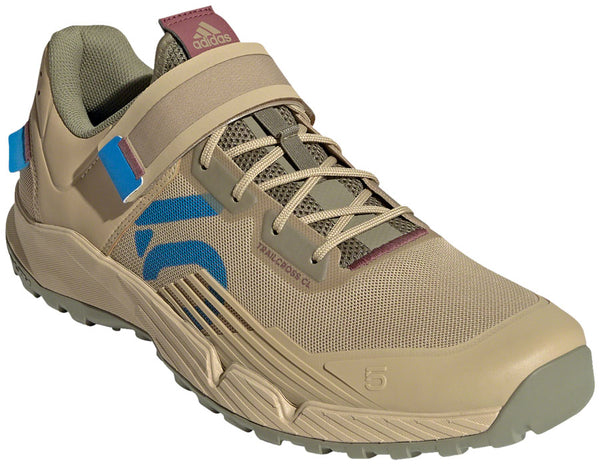 Five Ten Trailcross Mountain Clipless Shoes - Men's Beige Tone/Blue Rush/Orbit Green 11.5