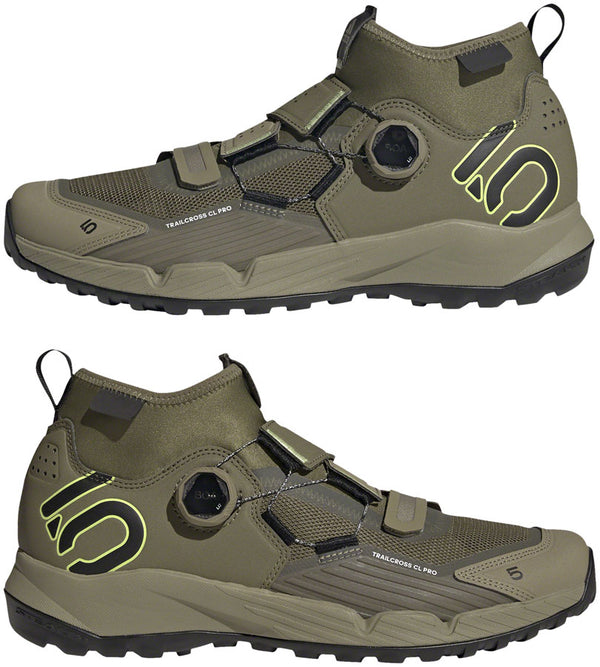 Five Ten Trailcross Pro Mountain Clipless Shoes - Mens Green/BLK/Green 7.5